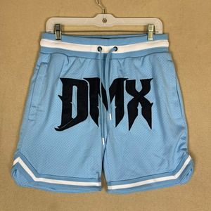 DMX x Shoe Palace 2021 Shorts Adult Small‎ Blue Comfort Logo Cross Mens